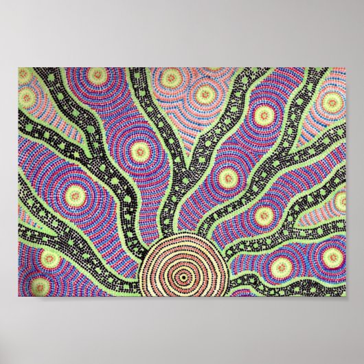 Aboriginal Sunrise Poster (Voorkant)