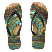 Aboriginal Sunrise Teenslippers (Voetbed)