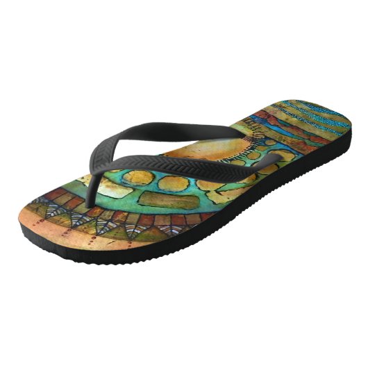 Aboriginal Sunrise Teenslippers (Schuin)