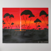 Aboriginal Sunset Poster (Voorkant)