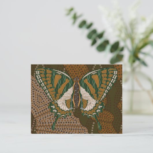 Aboriginal Swallowtail Briefkaart (Staand voorkant)