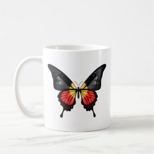 Aboriginal Swallowtail Butterfly Flag Sticker Koffiemok