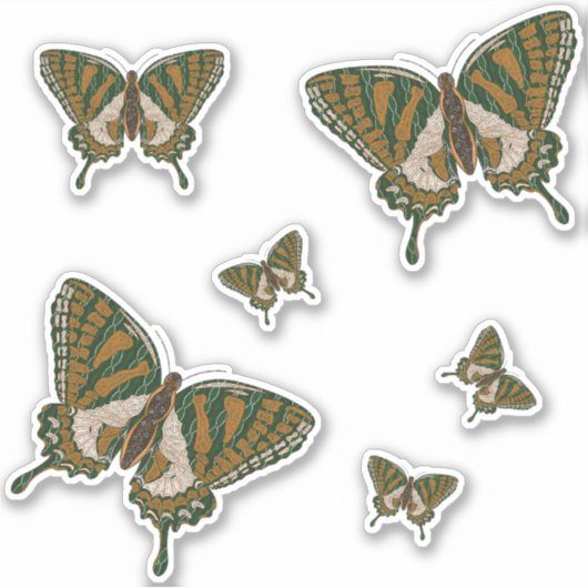 Aboriginal Swallowtail Contour Sticker (Voorkant)