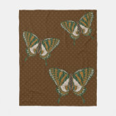 Aboriginal Swallowtail Fleece Blanket Deken (Voorkant)