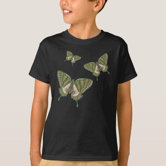 Aboriginal Swallowtail Kind and Baby Dark Shirt (Voorkant)