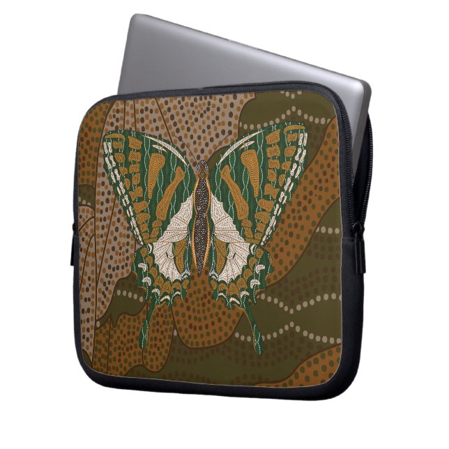 Aboriginal Swallowtail Laptop Hoesje Sleeve (Voorkant Links)
