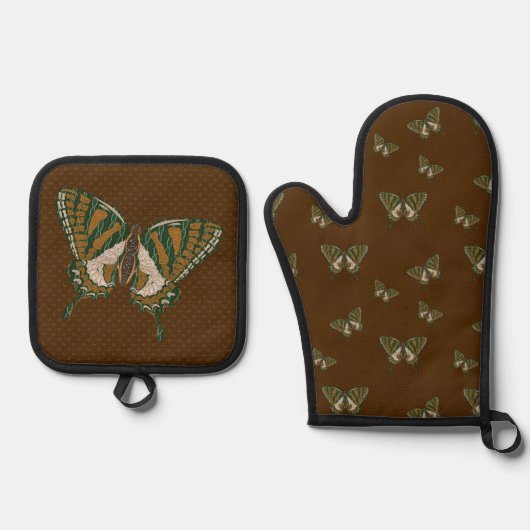 Aboriginal Swallowtail Ovenwant & Pannenlap Set (Voorkant)