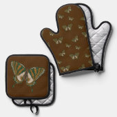 Aboriginal Swallowtail Ovenwant & Pannenlap Set (Voorkant / Achterkant)