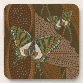 Aboriginal Swallowtail Square Coaster Drankjes Onderzetter (Voorkant)