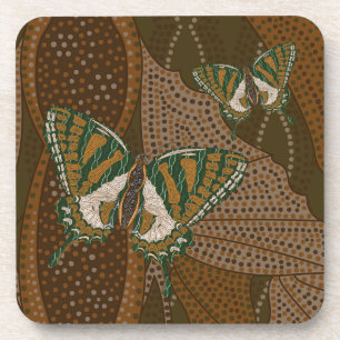 Aboriginal Swallowtail Square Coaster Drankjes Onderzetter