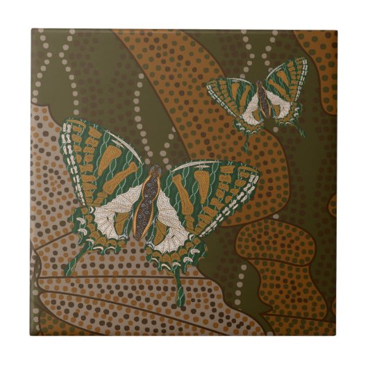 Aboriginal Swallowtail Tegel Tegeltje (Voorkant)