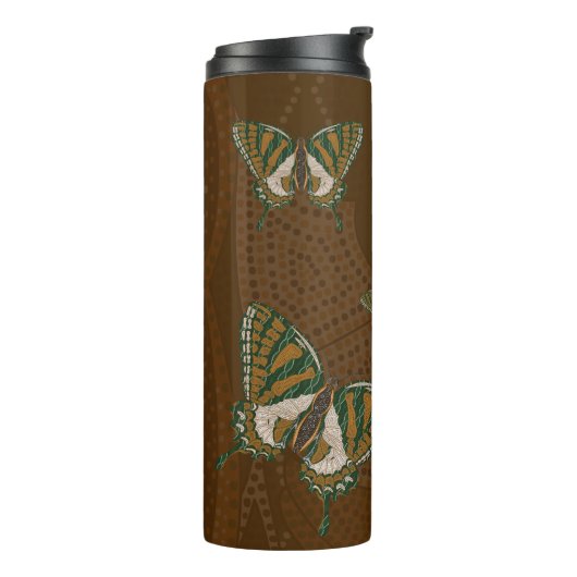 Aboriginal Swallowtail Thermal Tumbler Thermosbeker (Gedraaid links)