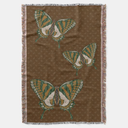 Aboriginal Swallowtail Throw Blanket Deken (Voorkant Verticaal)