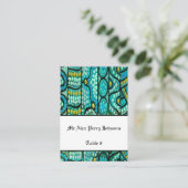 Aboriginal Tafel Zitten De Reis Blauw Plaatskaartje (Staand voorkant)