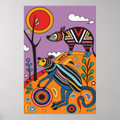 Aboriginal tribal art print (Voorkant)