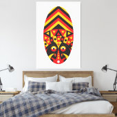 Aboriginal Tribal Masker Canvas Afdruk (Insitu (Slaapkamer))