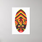 Aboriginal Tribal Masker Canvas Afdruk (Voorkant)