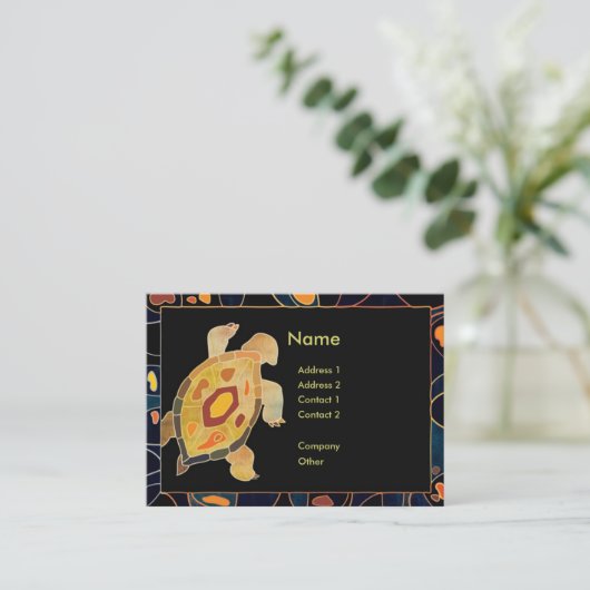 Aboriginal Turtle Professional Visitekaartje (Staand voorkant)