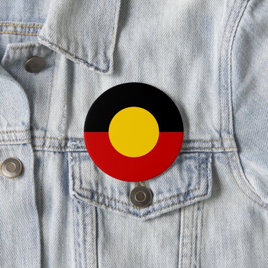 Aboriginal vlag Australië Ronde Button 7,6 Cm (In situ)