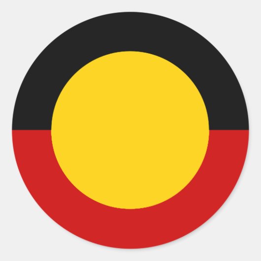Aboriginal vlag Australië Ronde Sticker (Voorkant)