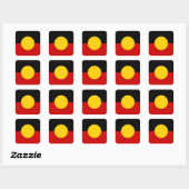 Aboriginal vlag Australië Vierkante Sticker (Vel)