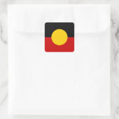 Aboriginal vlag Australië Vierkante Sticker (Tas)