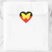 Aboriginal vlinder vlag hart sticker (Tas)