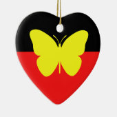 Aboriginal vlinder vlag keramisch ornament (Rechts)