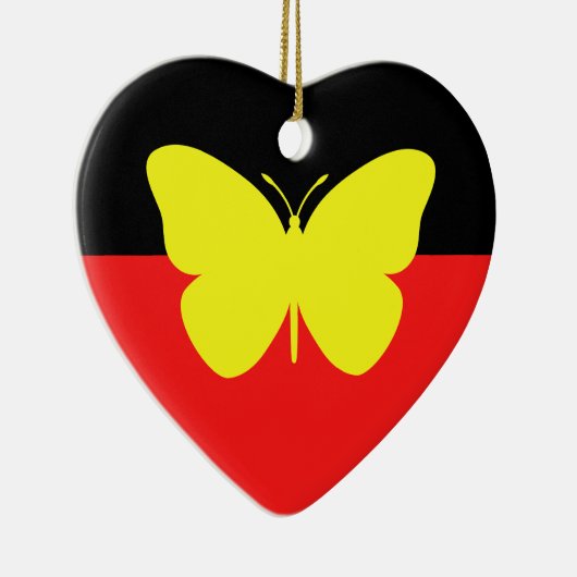 Aboriginal vlinder vlag keramisch ornament (Rechts)