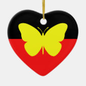 Aboriginal vlinder vlag keramisch ornament (Voorkant)