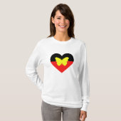 Aboriginal vlinder vlag t-shirt (Voorkant volledig)
