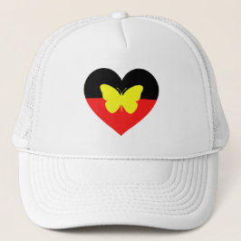 Aboriginal vlinder vlag trucker pet