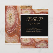 Aboriginal Wedding RSVP Desert Dreaming Kaart (Voorkant / Achterkant)