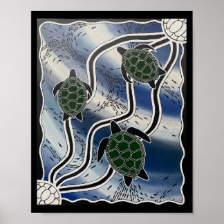 Aboriginal zee turtle print
