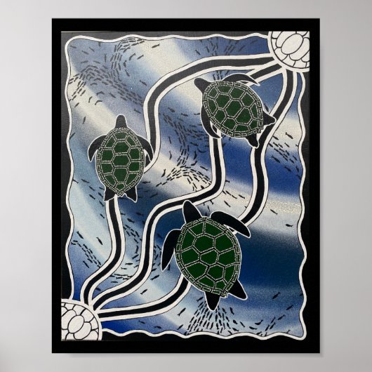 Aboriginal zee turtle print (Voorkant)