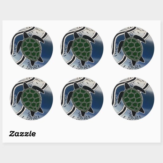 aboriginal zee turtle sticker (Vel)