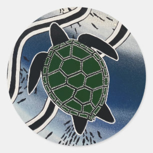 aboriginal zee turtle sticker