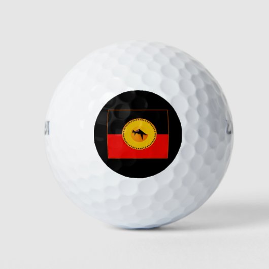 ABORIGINALE AUSTRALIAANSE KARTVLAG 8 GOLFBALLEN (Voorkant)