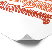 aboriginale kunst oude afgod symbool petroglief au poster (Hoek)