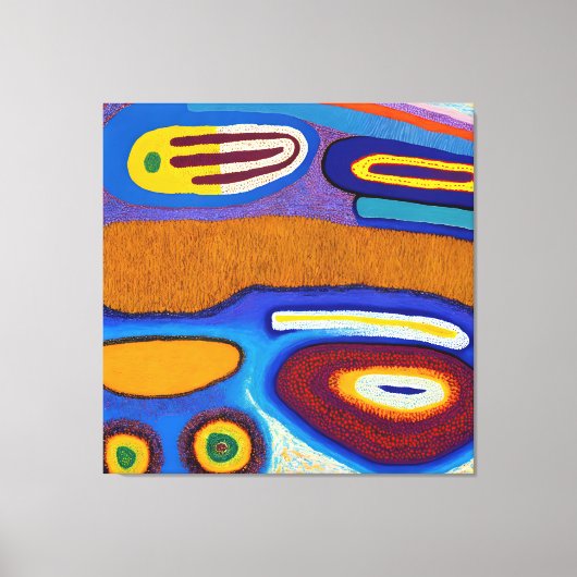 Aboriginals Abstract Art Vol 04 Canvas Afdruk (Voorkant)