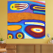 Aboriginals Abstract Art Vol 04 Canvas Afdruk (Insitu (Woonkamer))