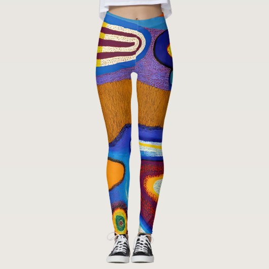 Aboriginals Abstract Art Vol 04 Leggings (Voorkant)
