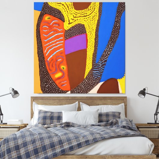 Aboriginals Abstract Art Vol 09 Canvas Afdruk (Insitu (Slaapkamer))