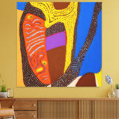 Aboriginals Abstract Art Vol 09 Canvas Afdruk (Insitu (Woonkamer))