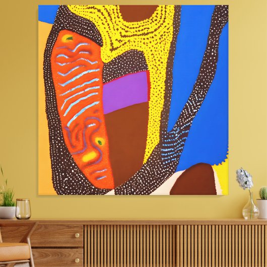Aboriginals Abstract Art Vol 09 Canvas Afdruk (Insitu (Woonkamer))