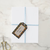 Aboriginals bloemen met stift Label Cadeaulabel (Met Touw)