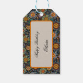 Aboriginals bloemen met stift Label Cadeaulabel (Voorkant)