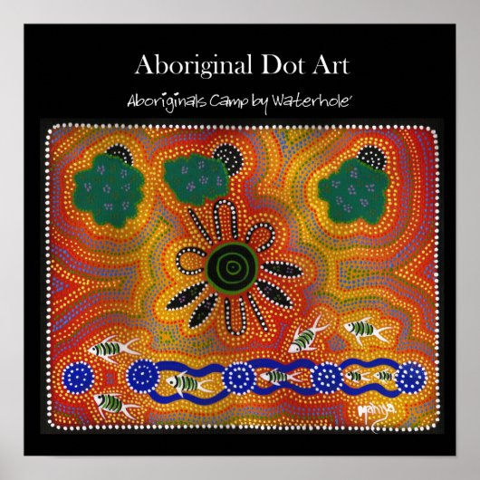 Aboriginals Camp by Watergat Poster (Voorkant)