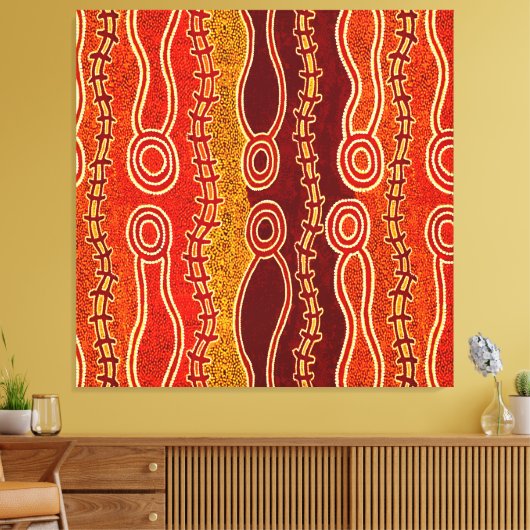 Aboriginals . canvas afdruk (Insitu (Woonkamer))