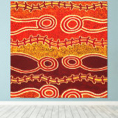 Aboriginals . canvas afdruk (Insitu (Houten vloer))